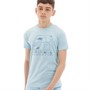 Russell Athletic Junor Boys R Logo Infil T-Shirt Sky Blue