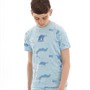 Russell Athletic Boys Camo T-Shirt Sky Blue