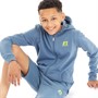 Russell Athletic Boys R Logo Zip Hoodie Copen Blue