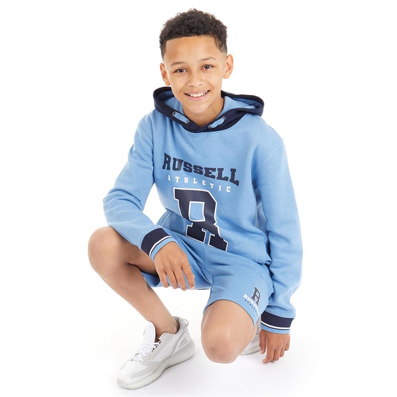 Russell Athletic Boys Collegiate Hoodie Allure Marl