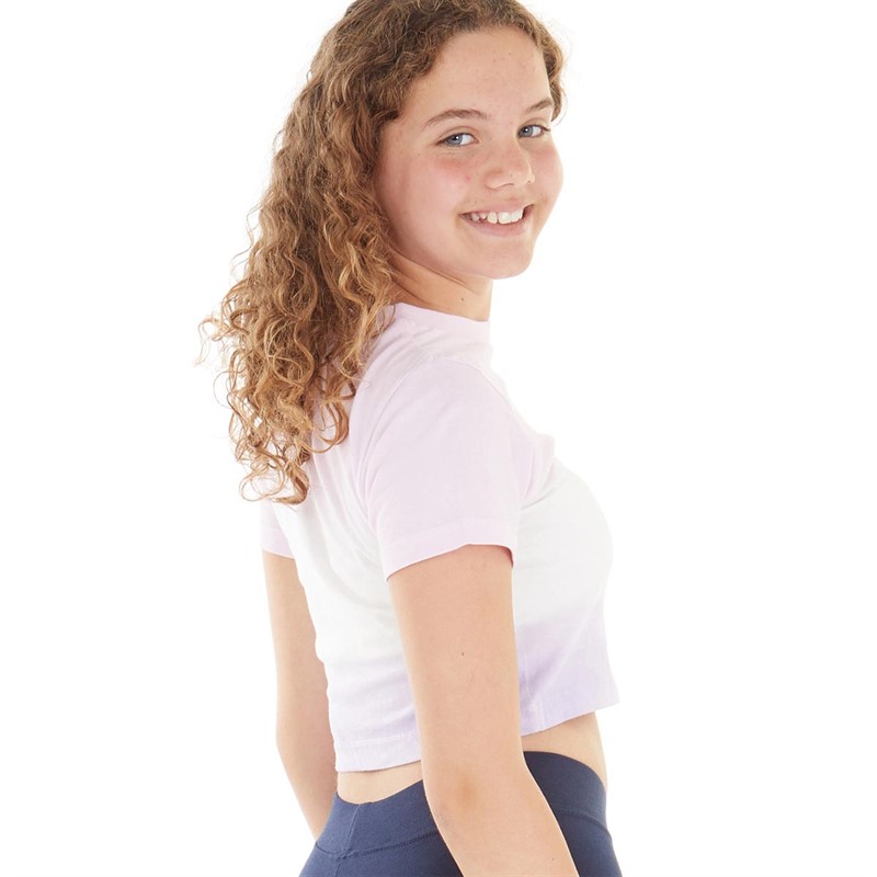 Russell Athletic Girls Ombre Fitted T-Shirt Bright White