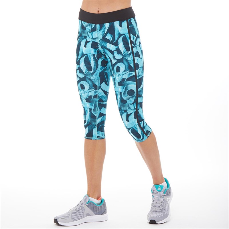 Buy Reebok Womens CrossFit® Capri Leggings Turquoise