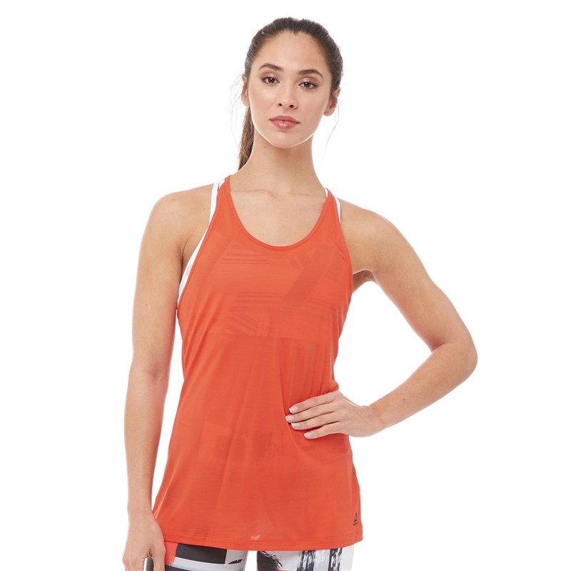 Buy Reebok Womens Workout Ready ACTIVChill Tank Top Canton Red