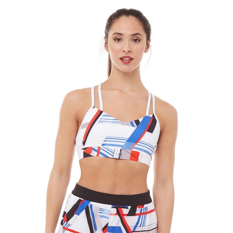 Buy Reebok Womens Hero Strappy Padded Sports Bra White