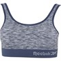 Reebok Womens Aida Seamless Performance Sports Bra Top Indigo Space Dye