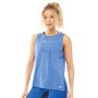 Reebok Womens One Series Burnout Speedwick Tank Top Blue Blast