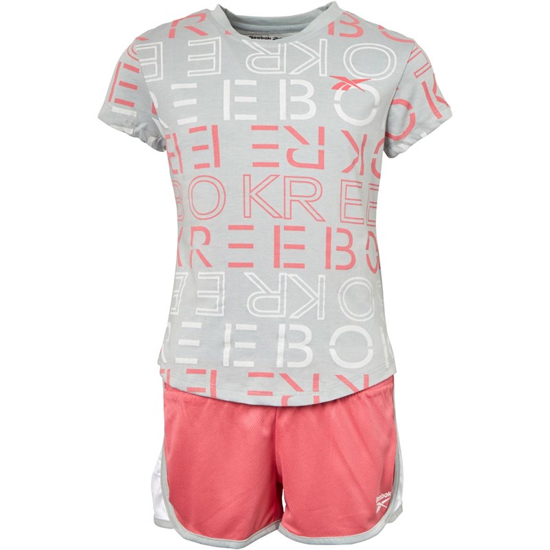 Reebok Ensembles Logo And Set Fille Corail