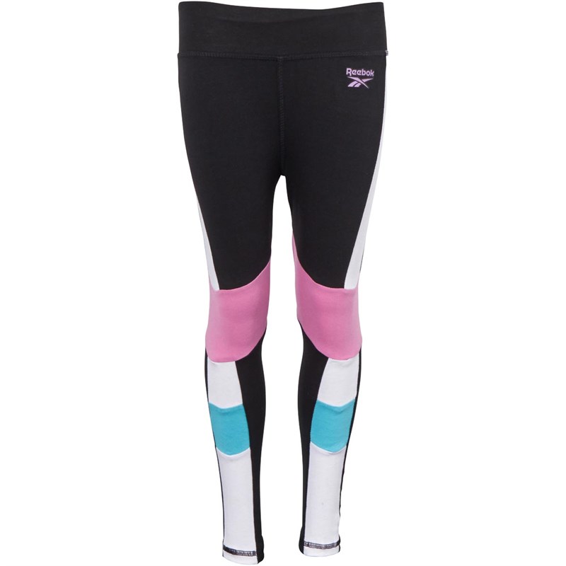Reebok Dziewczęce Triple Block Legginsy Czarny