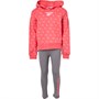 Reebok Childrens Three Piece Logo Hoodie T-Shirt And Leggings Suit Sunkist Coral