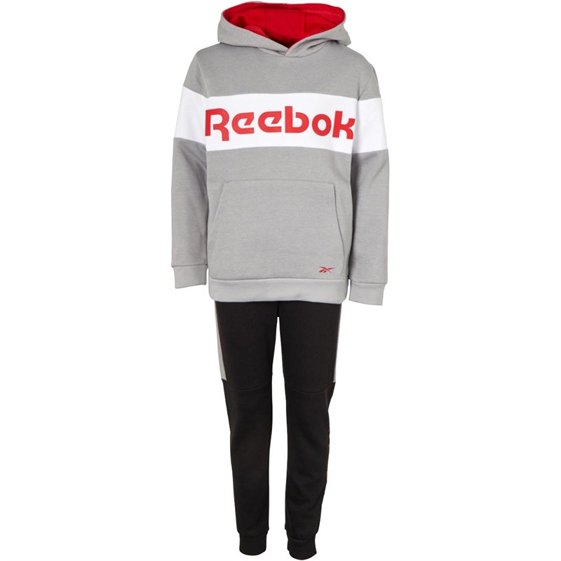 Reebok Junior Colour Block Fleece Suit Black