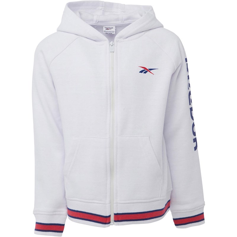 Buy Reebok Girls Vector Full Zip Hoodie White