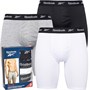 Reebok Hogan Performance 3-pak bokserek z długą nogawką dla niego kolory czarny/biały/​szary marglowy