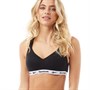 Reebok Womens Cara Moulded Cap Cotton Crop Bra Black
