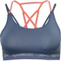 Reebok Womens Jenna Seamless Performance Crop Top Brave Blue/Orange Flare
