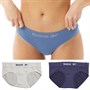 Reebok Womens Tullia Three Pack Seamless Briefs Blue Slate/Vector Navy/Grey Marl