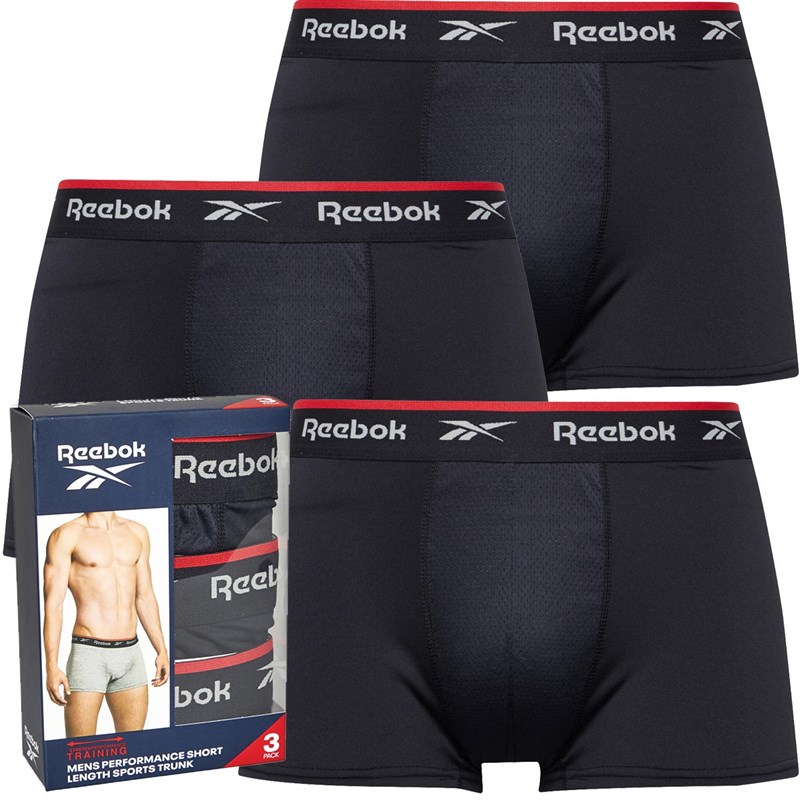 Reebok Męskie Redgrave Performance Bokserki Czarny