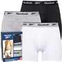 Reebok Herre Ainslie Performance Tre Pak Medium Trunks Sort/Grå Melange/Hvid