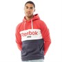 Reebok Mens Training Essentials Linear Logo Hoodie Red Brick Red
