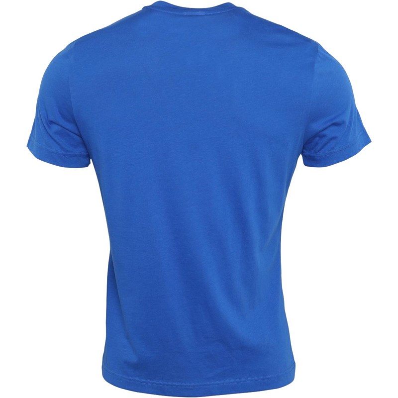 Reebok Mens Graphic Series Stacked Logo T-Shirt Humble Blue