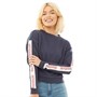 Reebok Womens Linear Logo Sweatshirt Heritage Navy