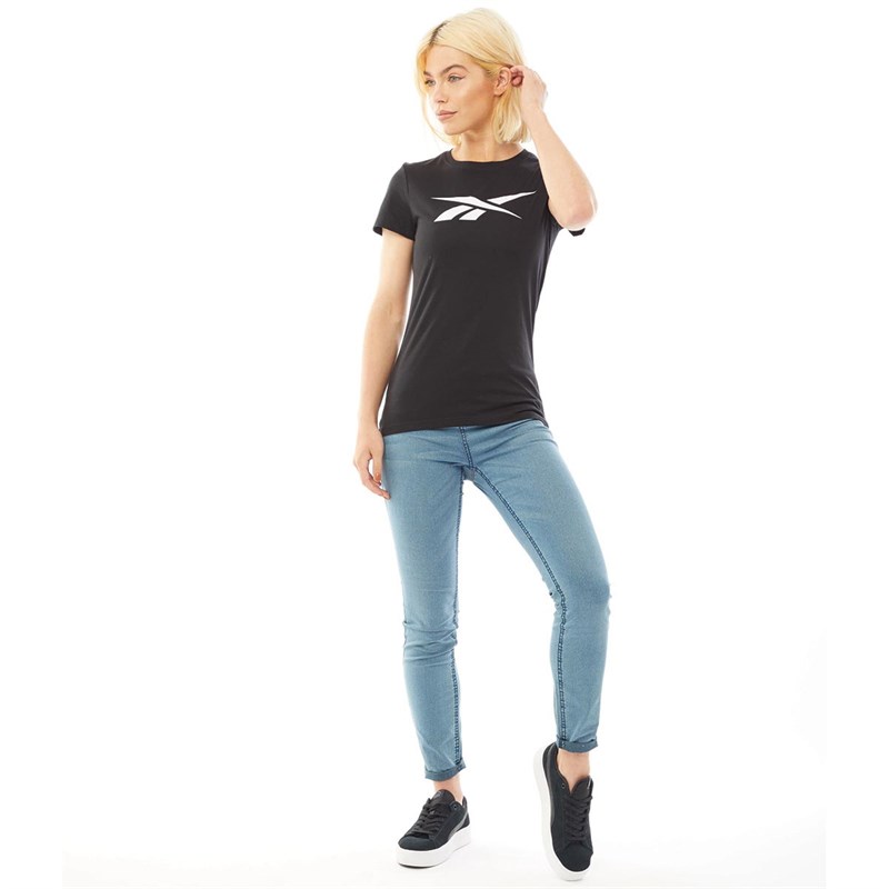 Reebok Damen Vector Graphic T-Shirt Schwarz