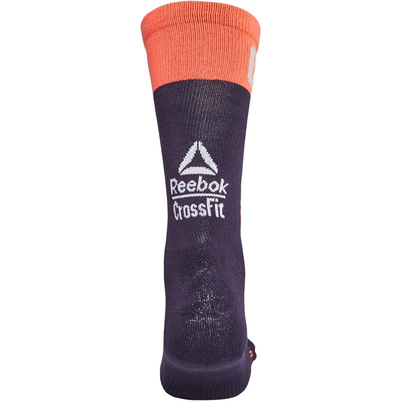 Buy Reebok Mens CrossFit Printed Crew Socks Purple Delirium