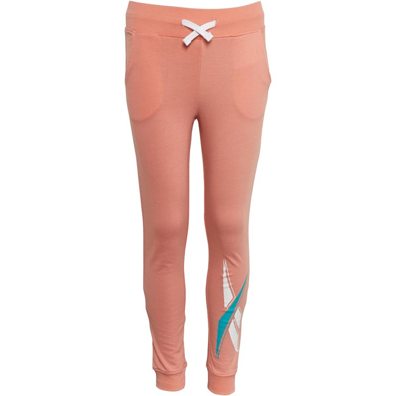 Reebok Junior Classic Logo Joggers Peach Amber