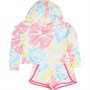 Reebok Infant Cropped Tie Dye Hoodie Set Carmine Rose