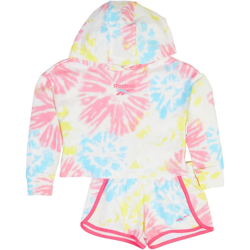Buy Reebok Infant Cropped Tie Dye Hoodie Set Carmine Rose