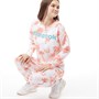 Reebok Junior Cropped Tie Dye Jog Set Fresh Salmon