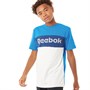 Reebok Junior Colour Block T-Shirt Electric Blue