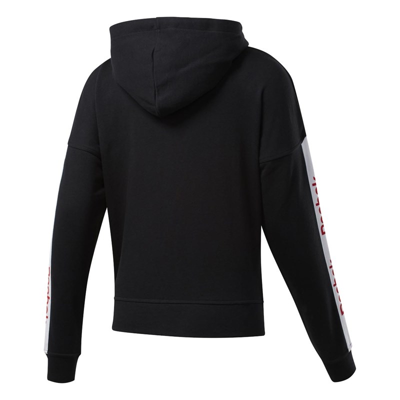 Reebok Womens Training Essentials Linear Logo Hoodie Black