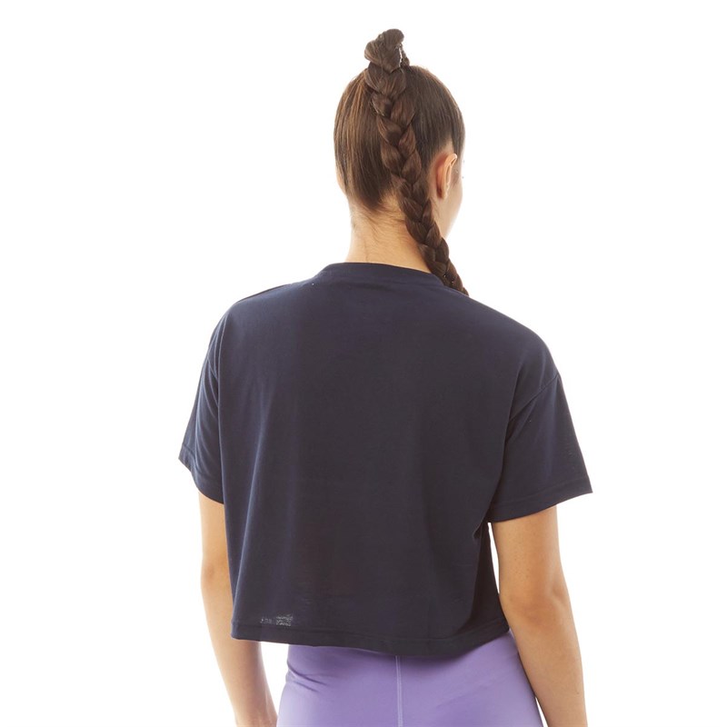 Reebok Damskie Boxy T-shirty Niebieski