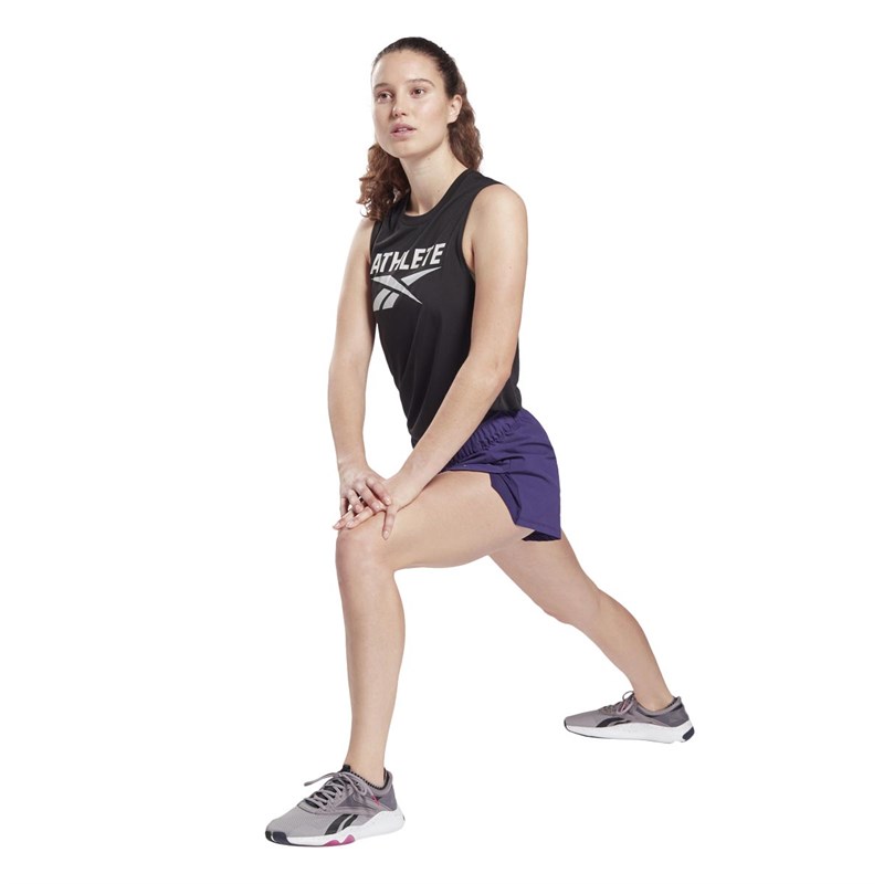 Reebok Womens Athlete Vector Logo Speedwick Training Tank Black