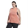 Reebok Womens Plus Size One Series Burnout Speedwick Training Tank Twist Coral