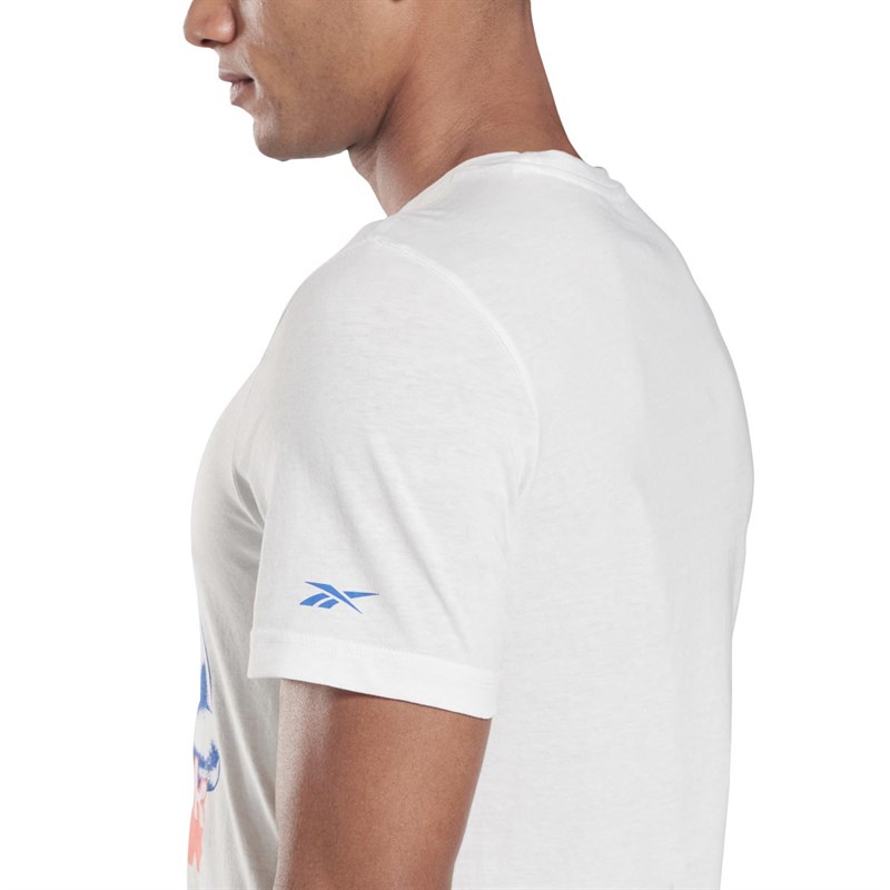 Reebok Mens Animal Graphic Training T-Shirt White