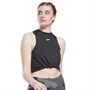 Reebok Womens Gathered Solid Studio Tank Top Black