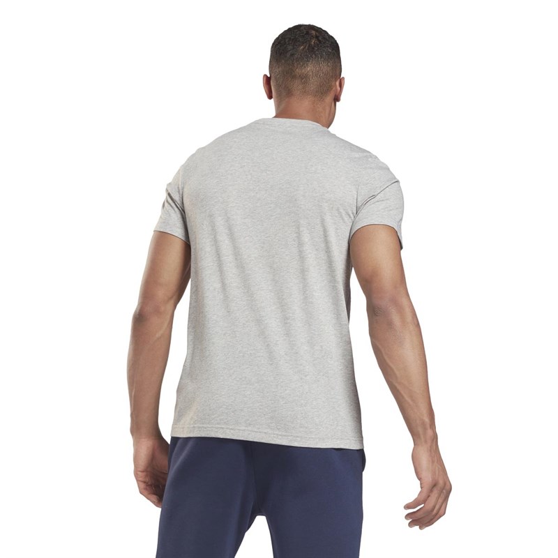 Reebok Herren Identity Big Logo T-Shirts Grau