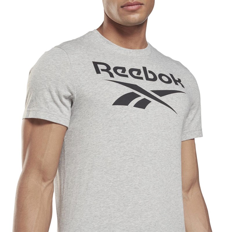 Reebok Herren Identity Big Logo T-Shirts Grau