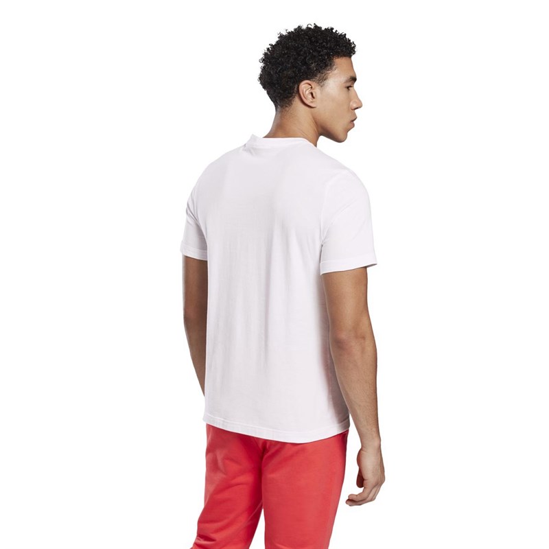 Reebok Herren Identity Big Logo T-Shirts Weiß