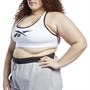 Reebok Womens Lux Racer Medium Support Studio Padded Sports Bra White