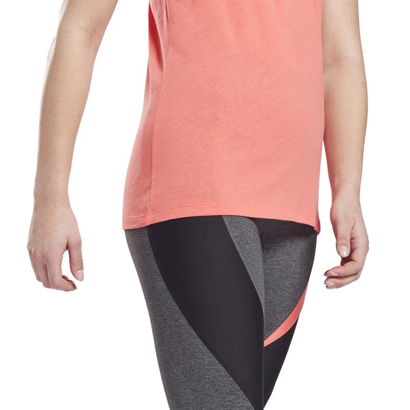Reebok Womens Training Essentials Graphic Vector Training Tank Twist Coral