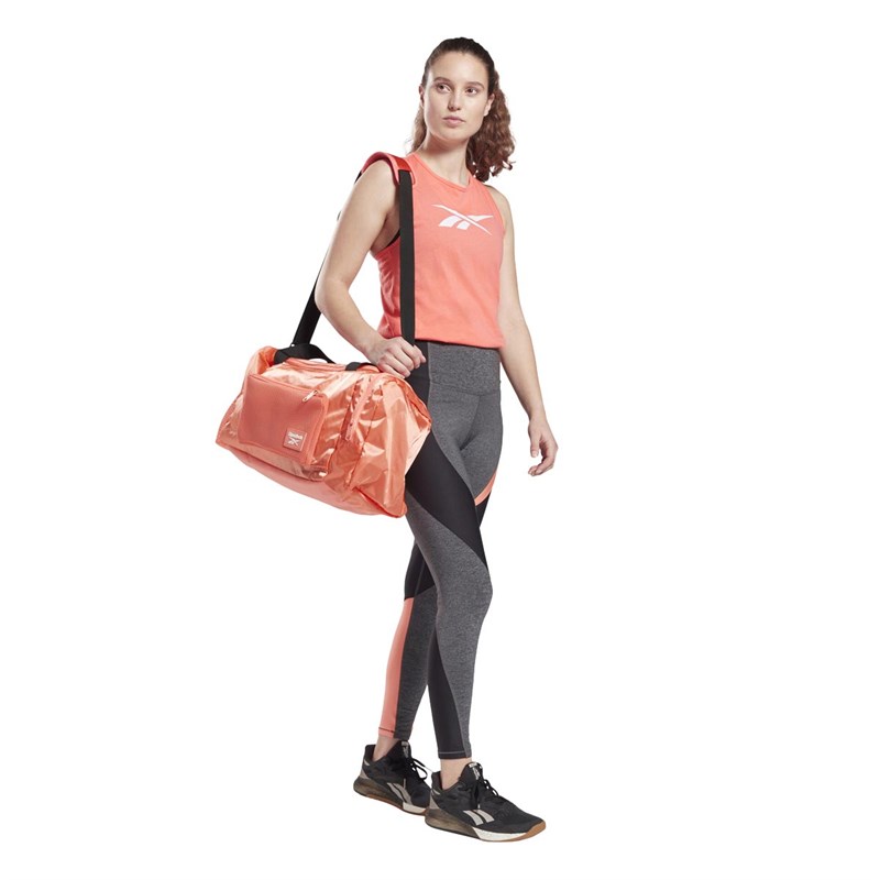 Reebok Womens Training Essentials Graphic Vector Training Tank Twist Coral