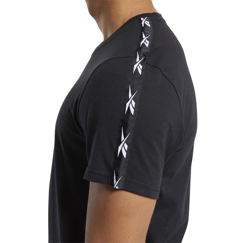 Buy Reebok Mens Training Essentials Tape Training T-Shirt Black