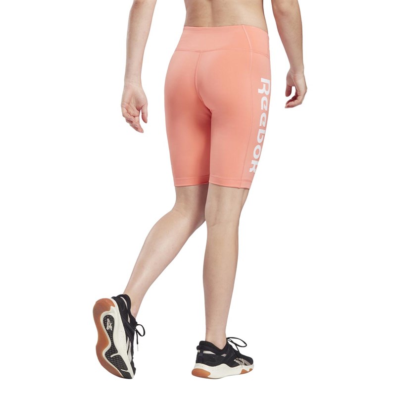 Reebok Womens Training Essentials Linear Logo Training Shorts Twist Coral