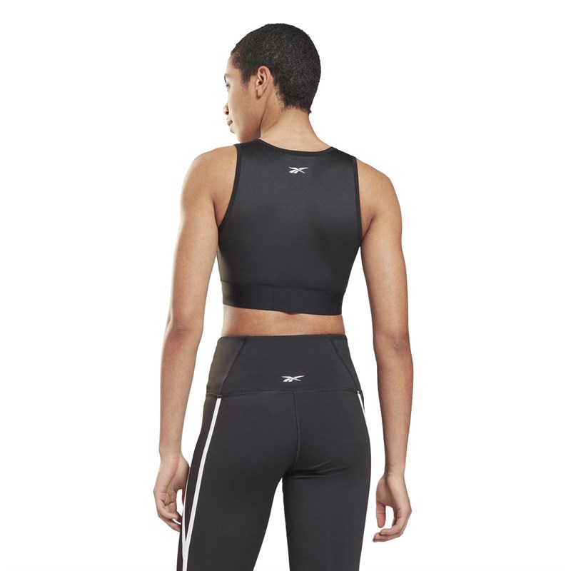 Reebok Womens Taped Recycled Studio Tank Top Black