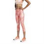 Reebok Womens Run Essentials Printed Speedwick Running Capri 3/4 Leggings Twist Coral