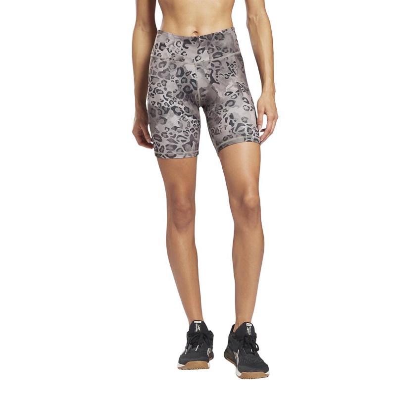 Reebok Womens One Series Modern Safari Speedwick Training Tight Shorts Boulder Grey