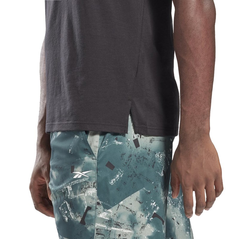 Reebok Mens One Series Track Graphic Speedwick Training T-Shirt Black