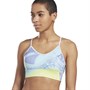 Reebok Womens Workout Ready Light Support Printed Sports Bra Hyper Purple
